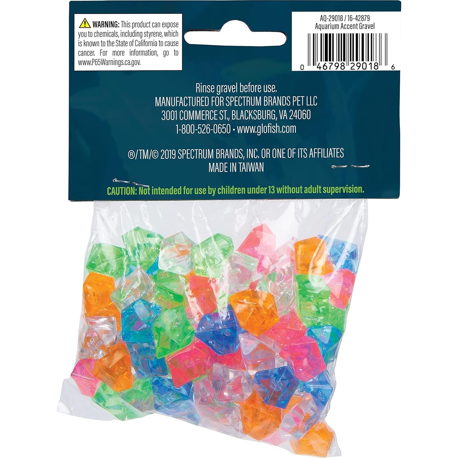 Grava de Acento GloFish 79.4 g para Acuarios Fluorescentes