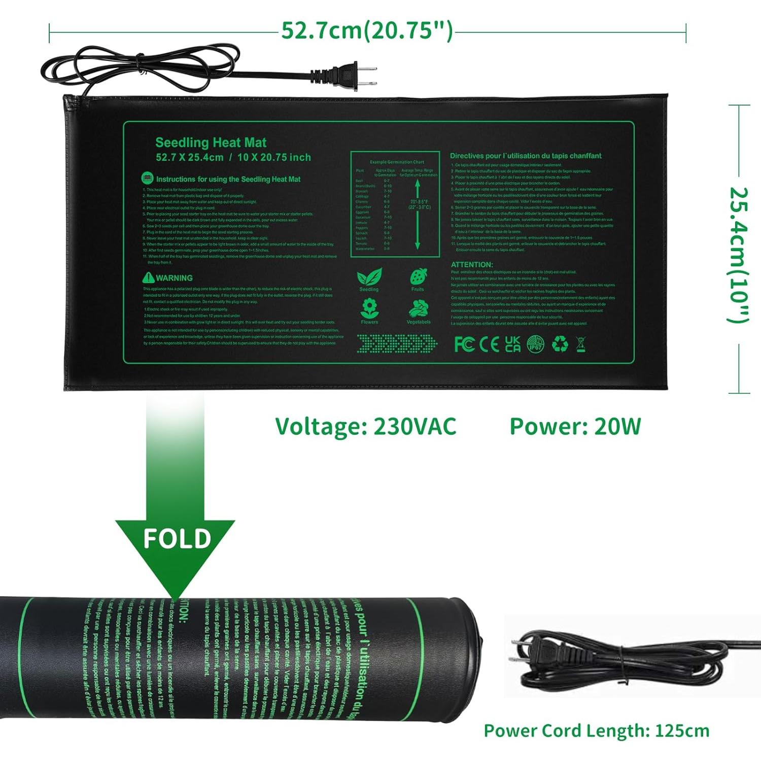 Manta Térmica para Plántulas NAMOTEK 52.7x25.4cm Impermeable