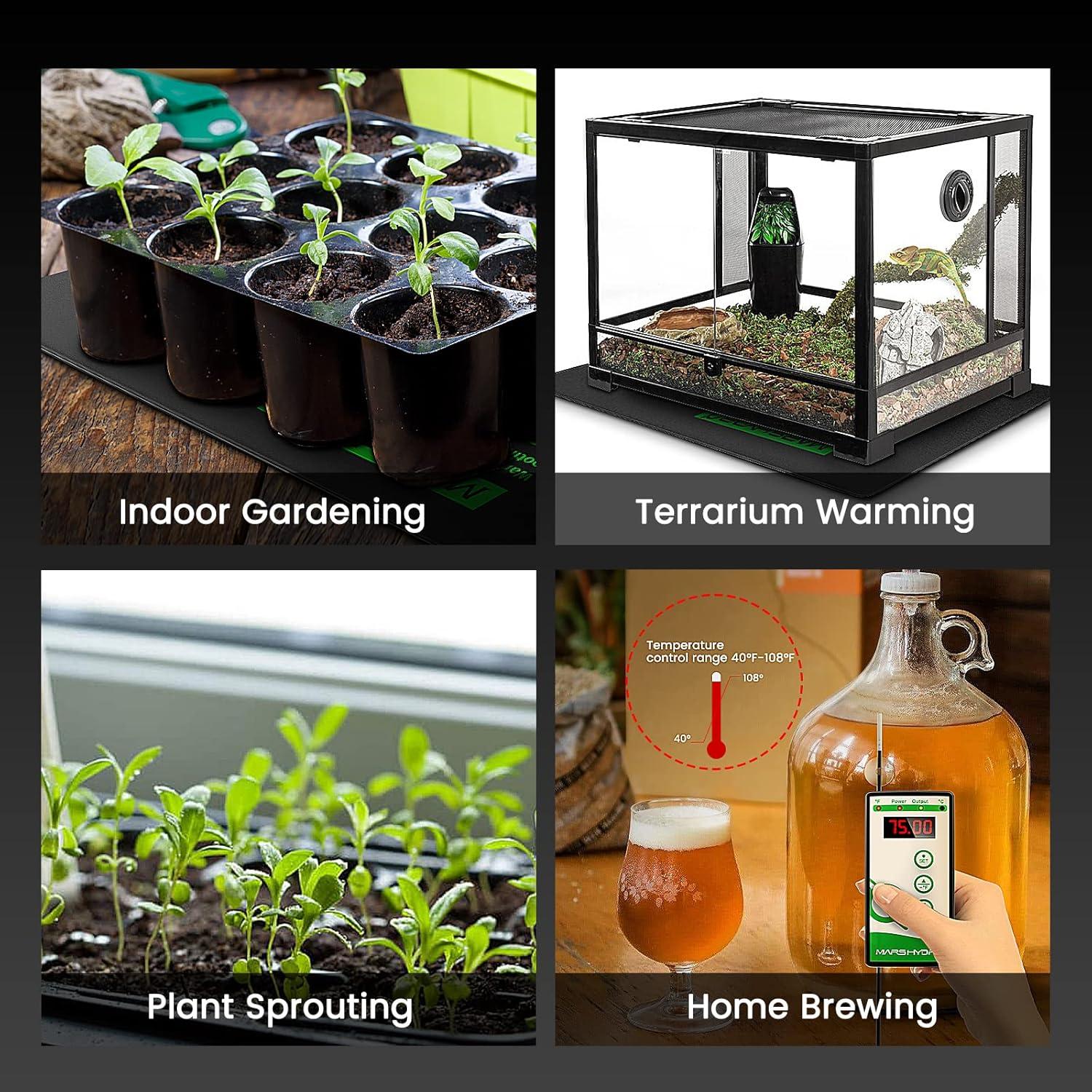 Alfombrilla Térmica MARS HYDRO 10x20.75" con Termostato