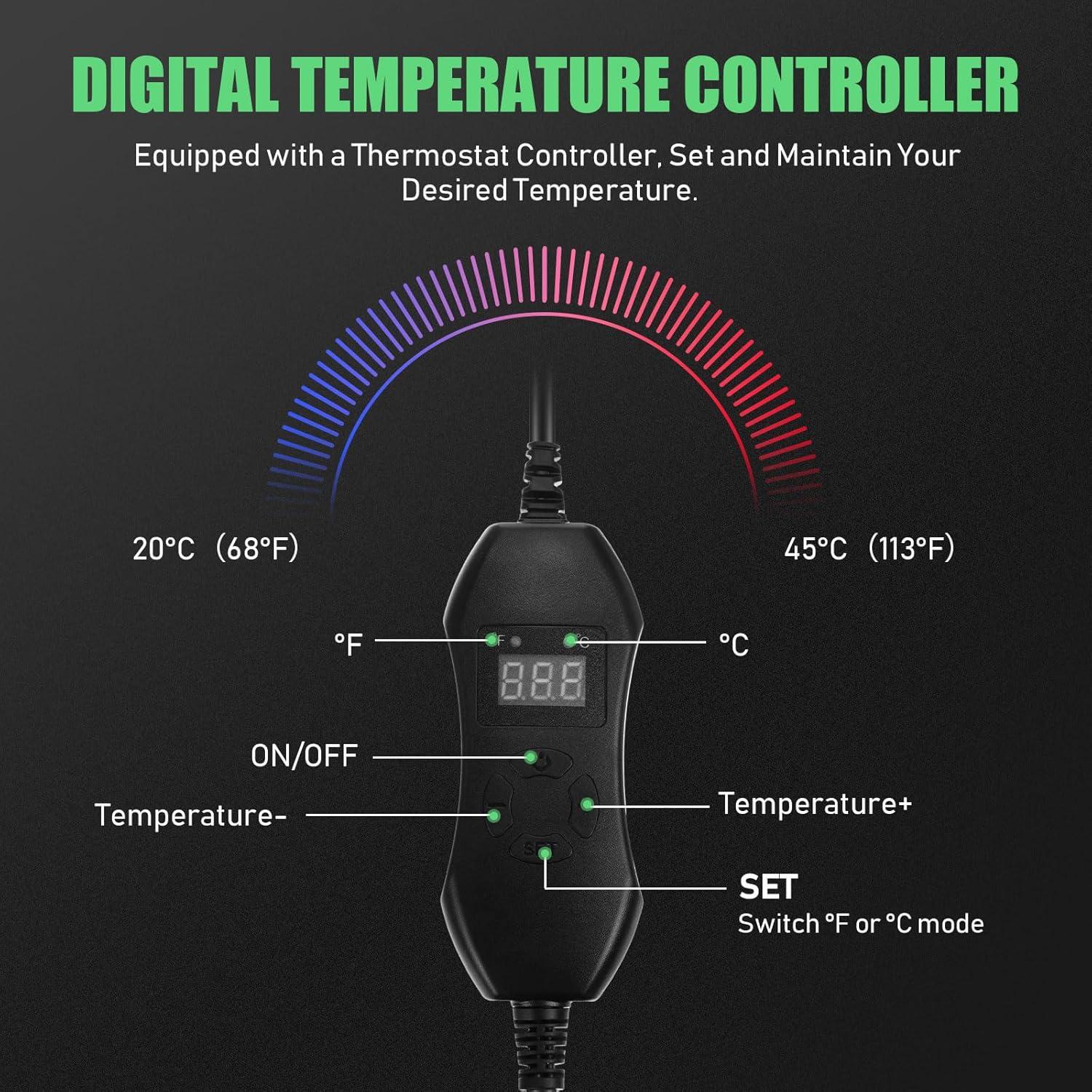 Almohadilla Térmica ROCEEI para Plántulas 2 Unidades 25.4x52.7cm