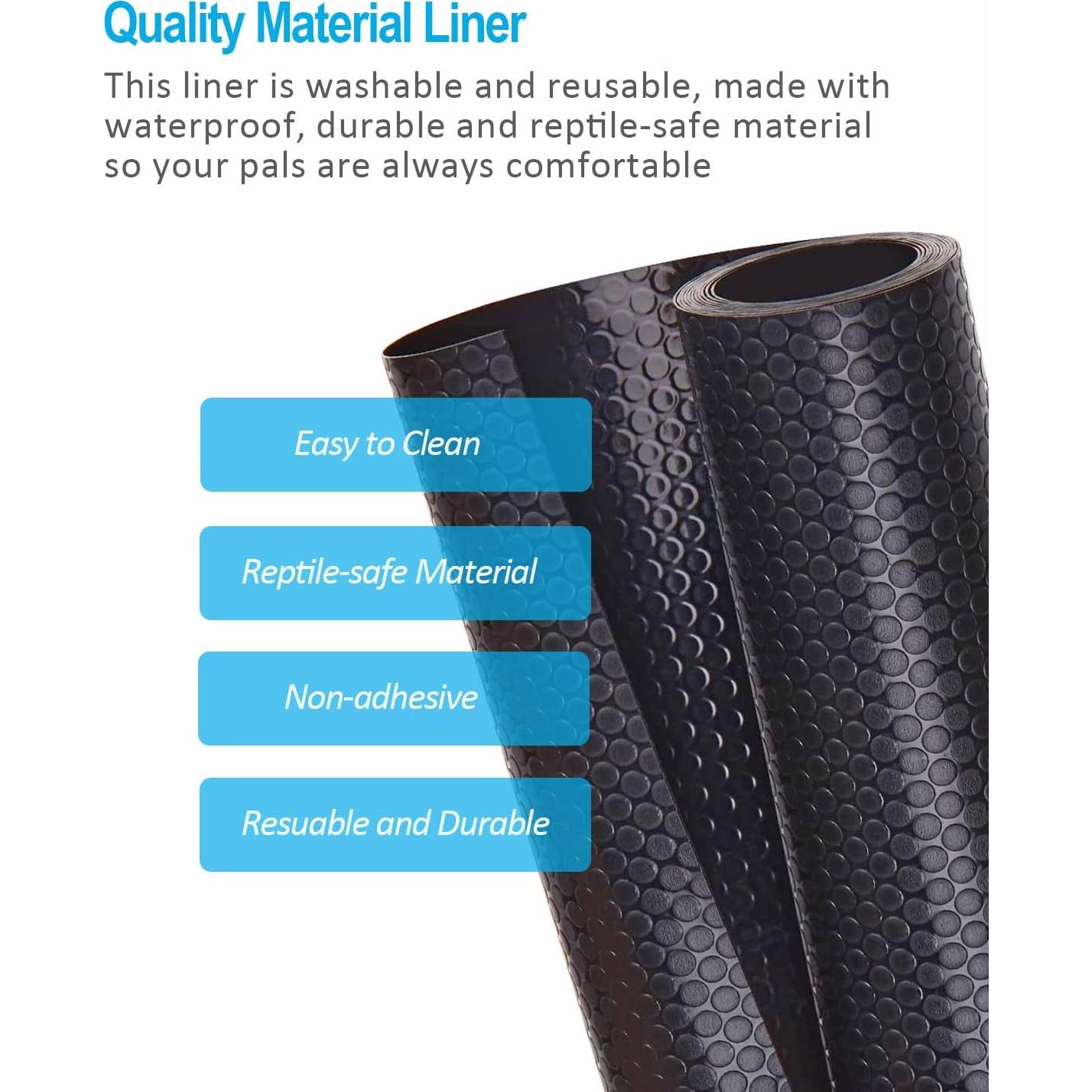 Alfombra para Terrario de Reptiles Duedusto 44.93cm Negra