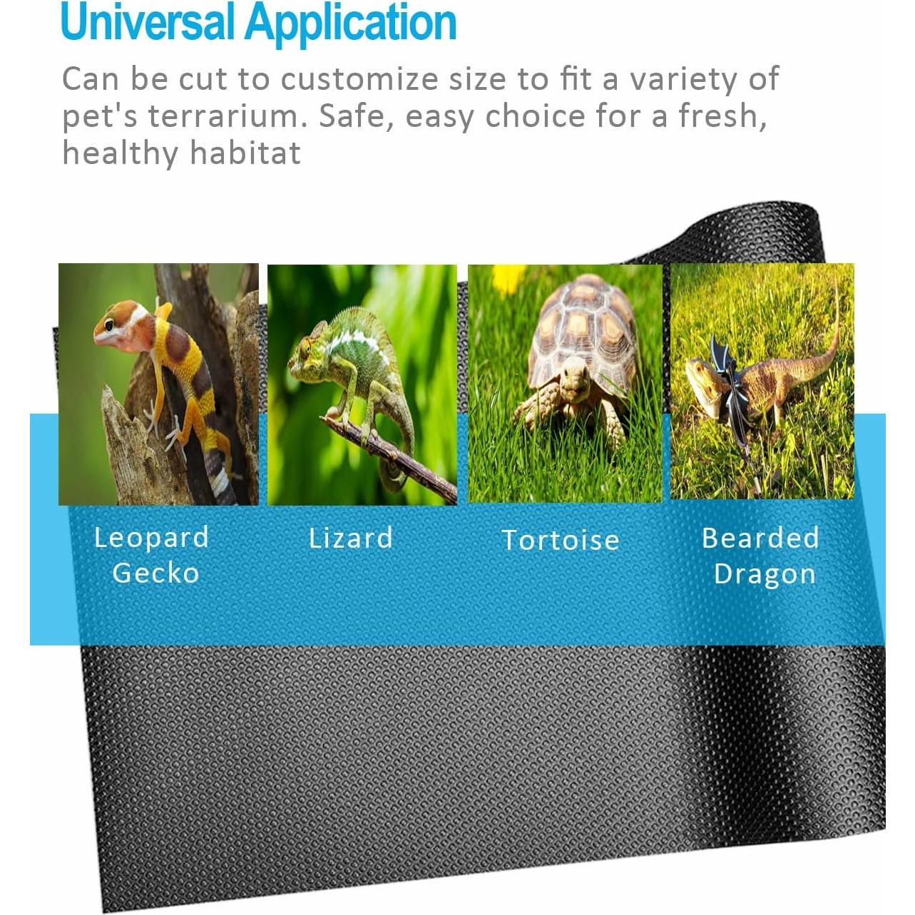 Alfombra para Terrario de Reptiles Duedusto 44.93cm Negra