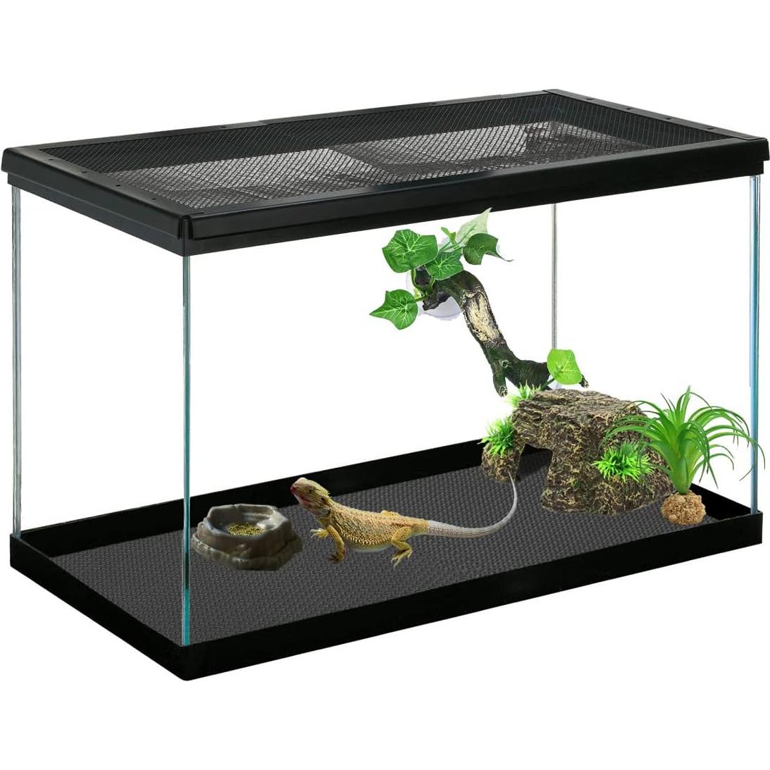 Alfombra para Terrario de Reptiles Duedusto 44.93cm Negra