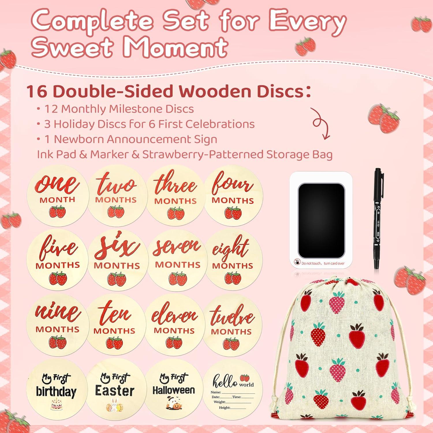 Juego de Discos de Hitos Mensuales EccoDen - 12 Tarjetas y Cartel