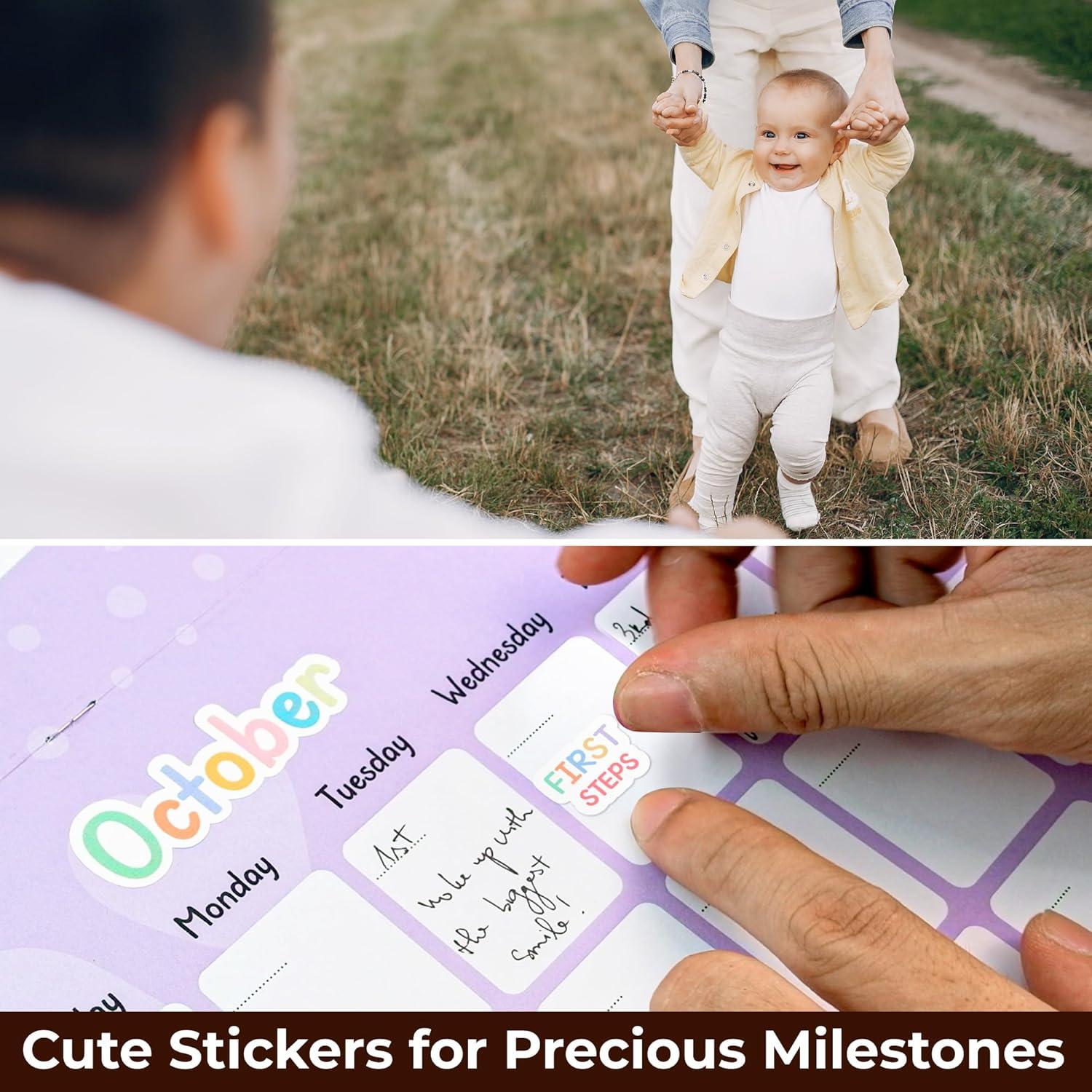 Calendario de Bebé Primer Año WOODAMORE con Stickers 27.94 cm