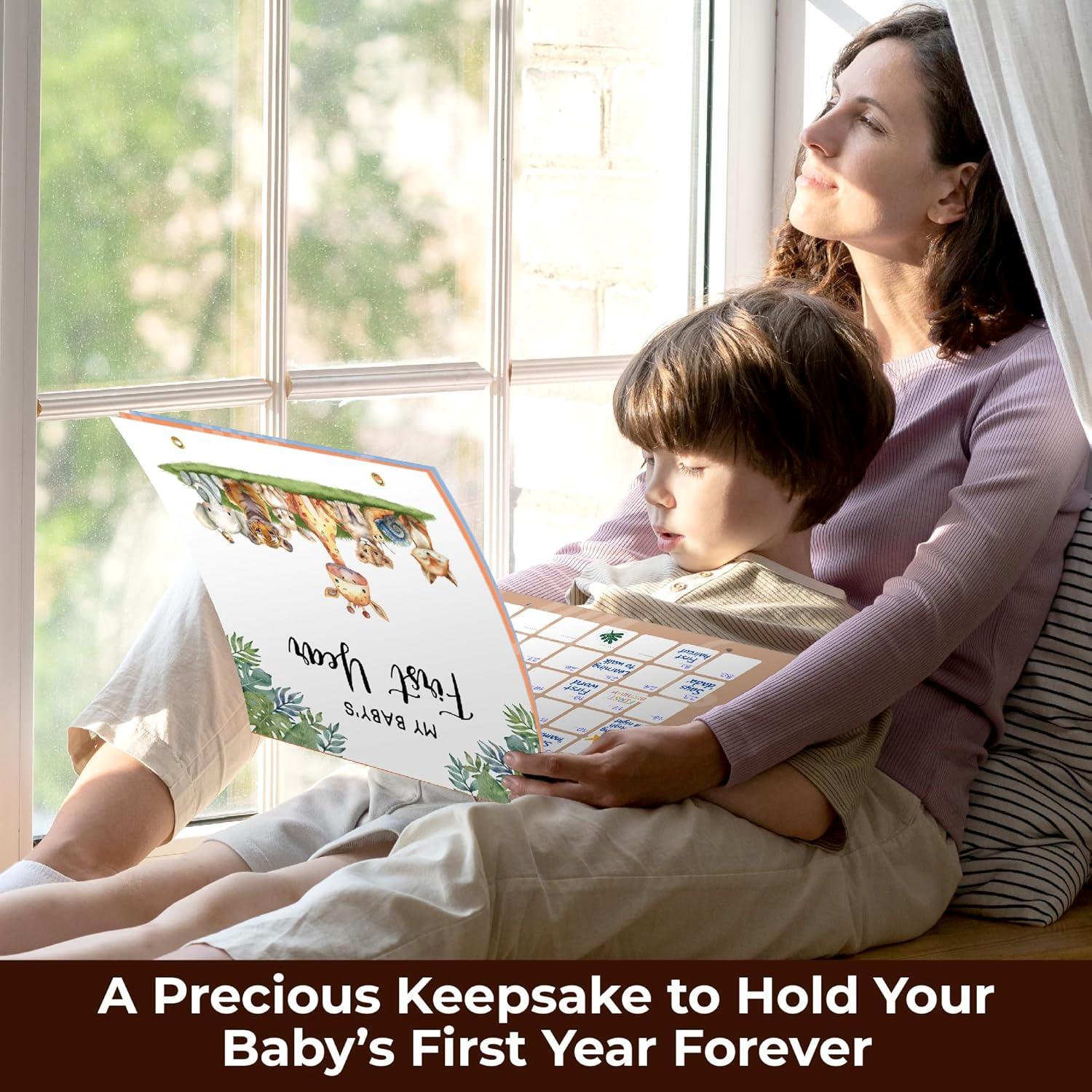 Calendario de Bebé Primer Año WOODAMORE con Stickers 27.94 cm