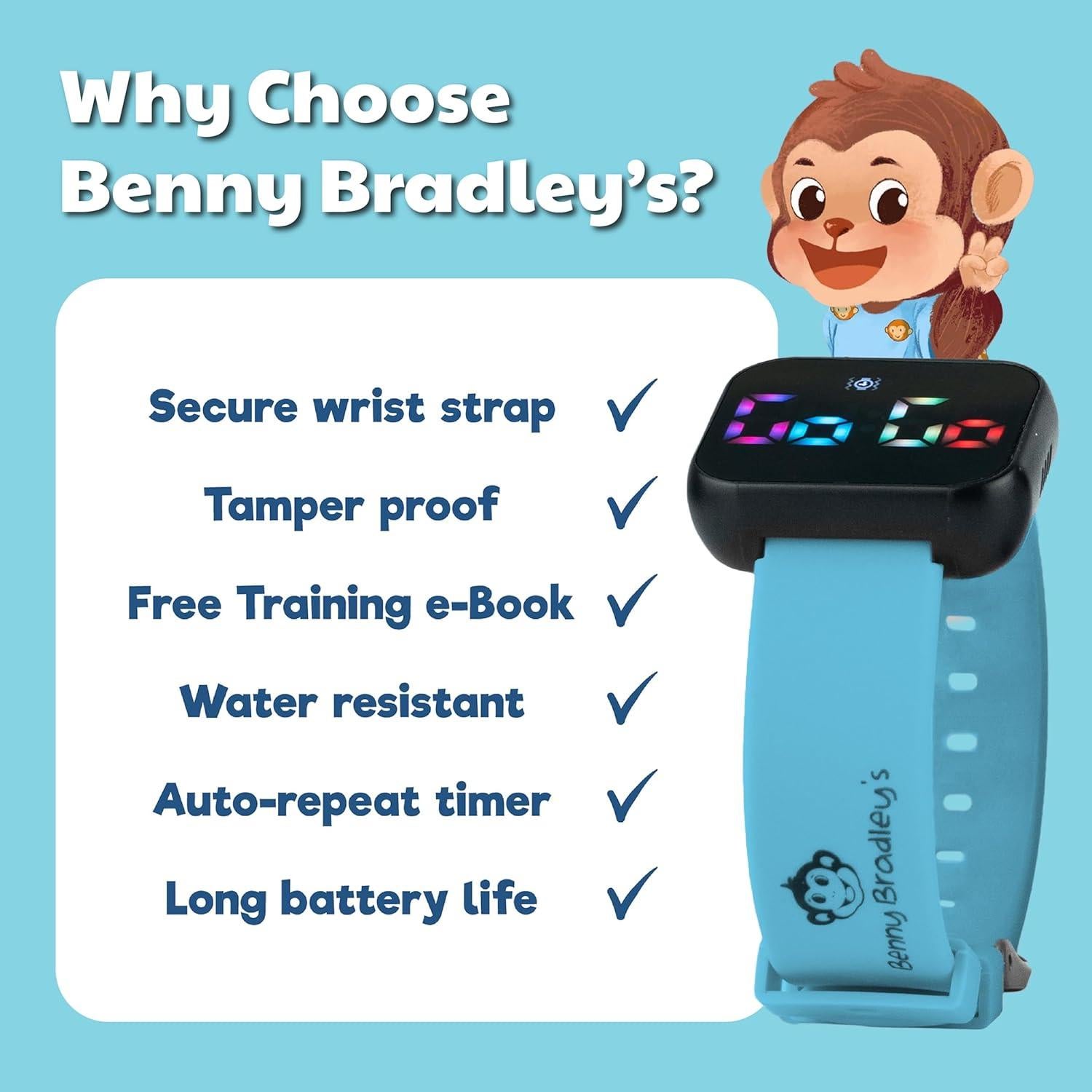 Reloj de Entrenamiento para Baño Benny Bradley V2 - Resistente al Agua