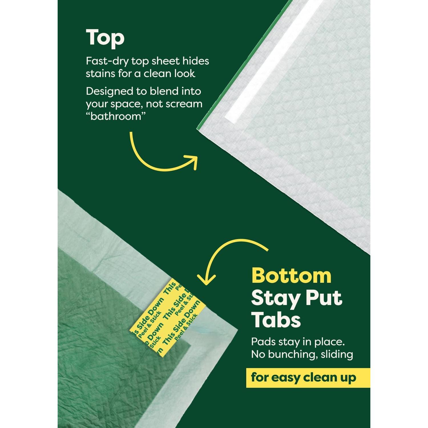 Earth Rated Max Absorbency Puppy Pee Pads for Dogs Absorbs 2X Faster & 2X More, Leak-Proof, Odor Control Potty Training, Unscented, Large, 22” x 23”, 40 Count