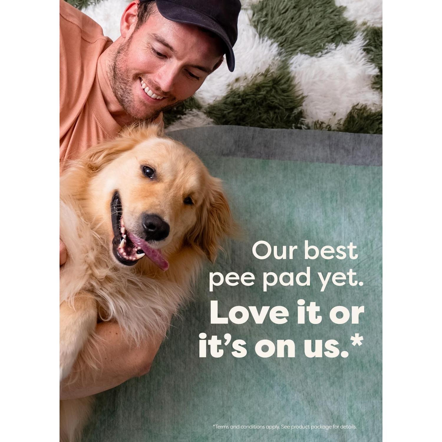 Earth Rated Max Absorbency Puppy Pee Pads for Dogs Absorbs 2X Faster & 2X More, Leak-Proof, Odor Control Potty Training, Unscented, Large, 22” x 23”, 40 Count