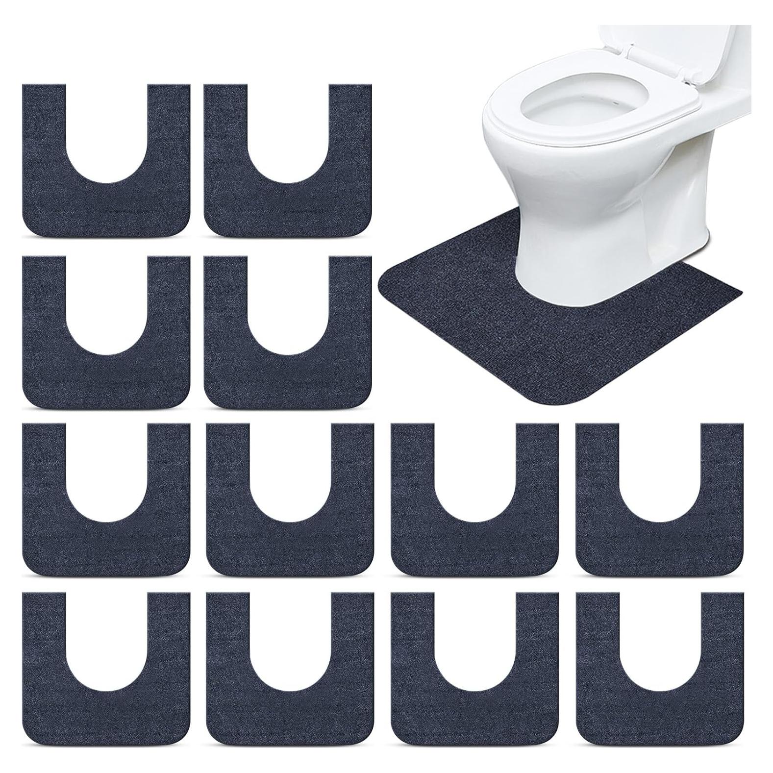 Paquete de 12 alfombrillas de entrenamiento para inodoro gris