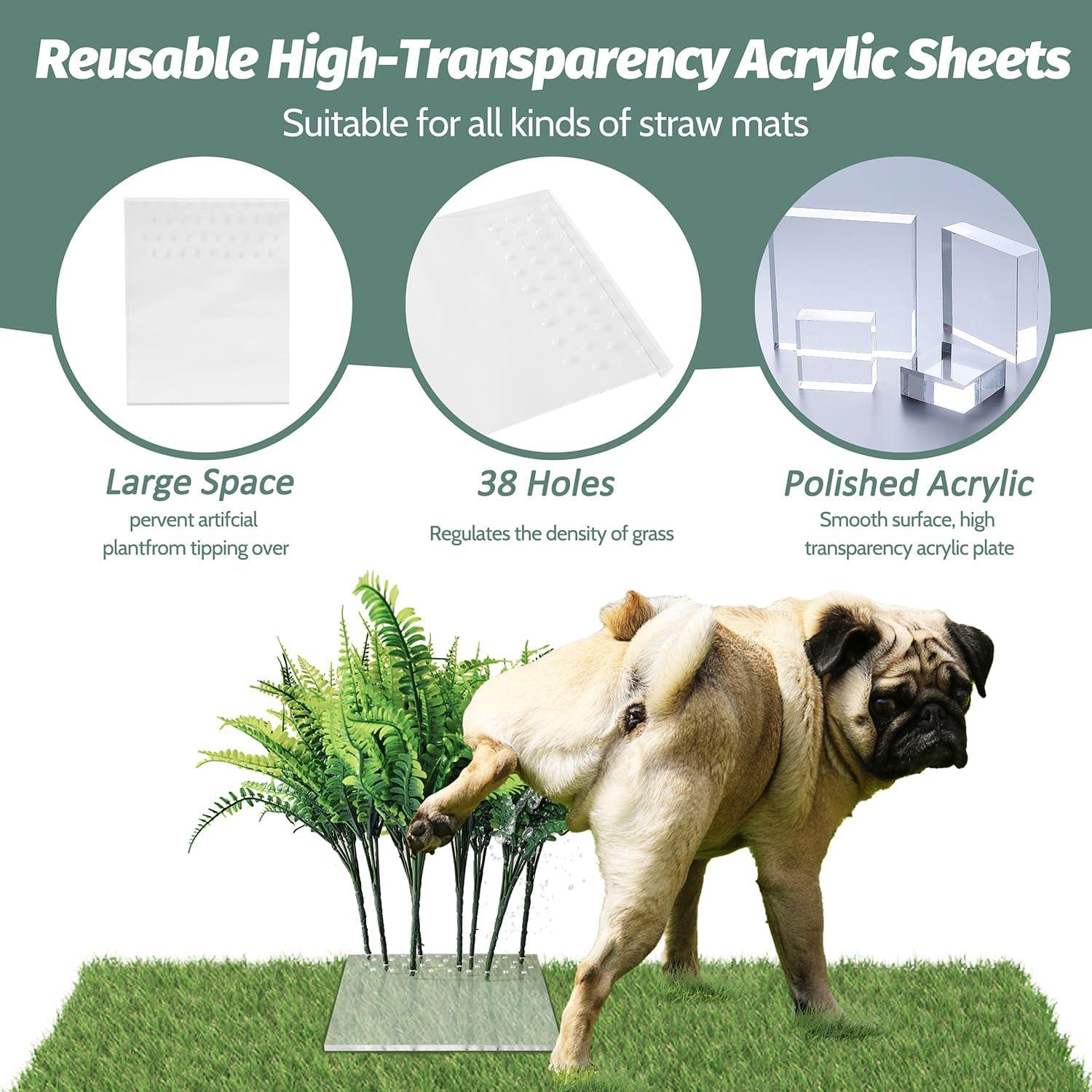 8 Piezas de Césped Falso para Entrenamiento de Perros Sysmashing