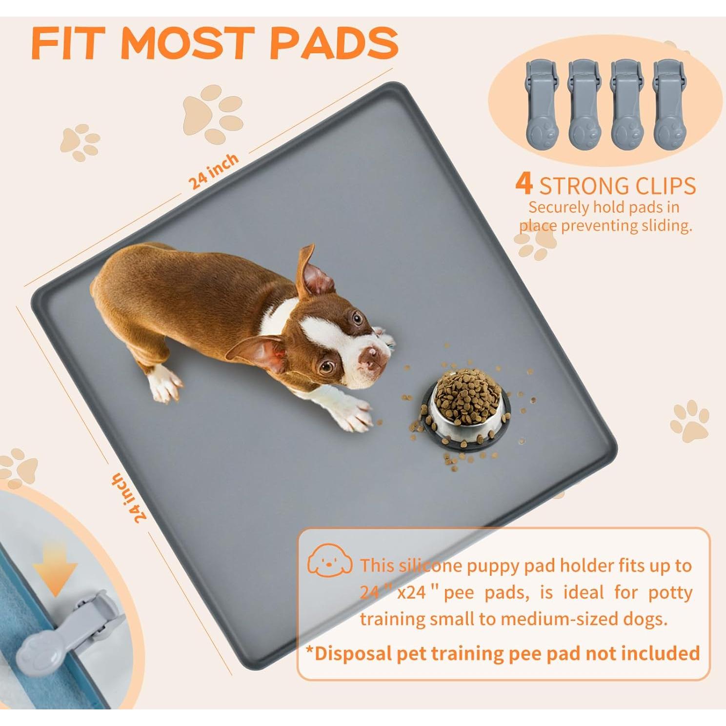 Bandeja para orinar perros Greatbond 60.96x60.96cm silicona antideslizante