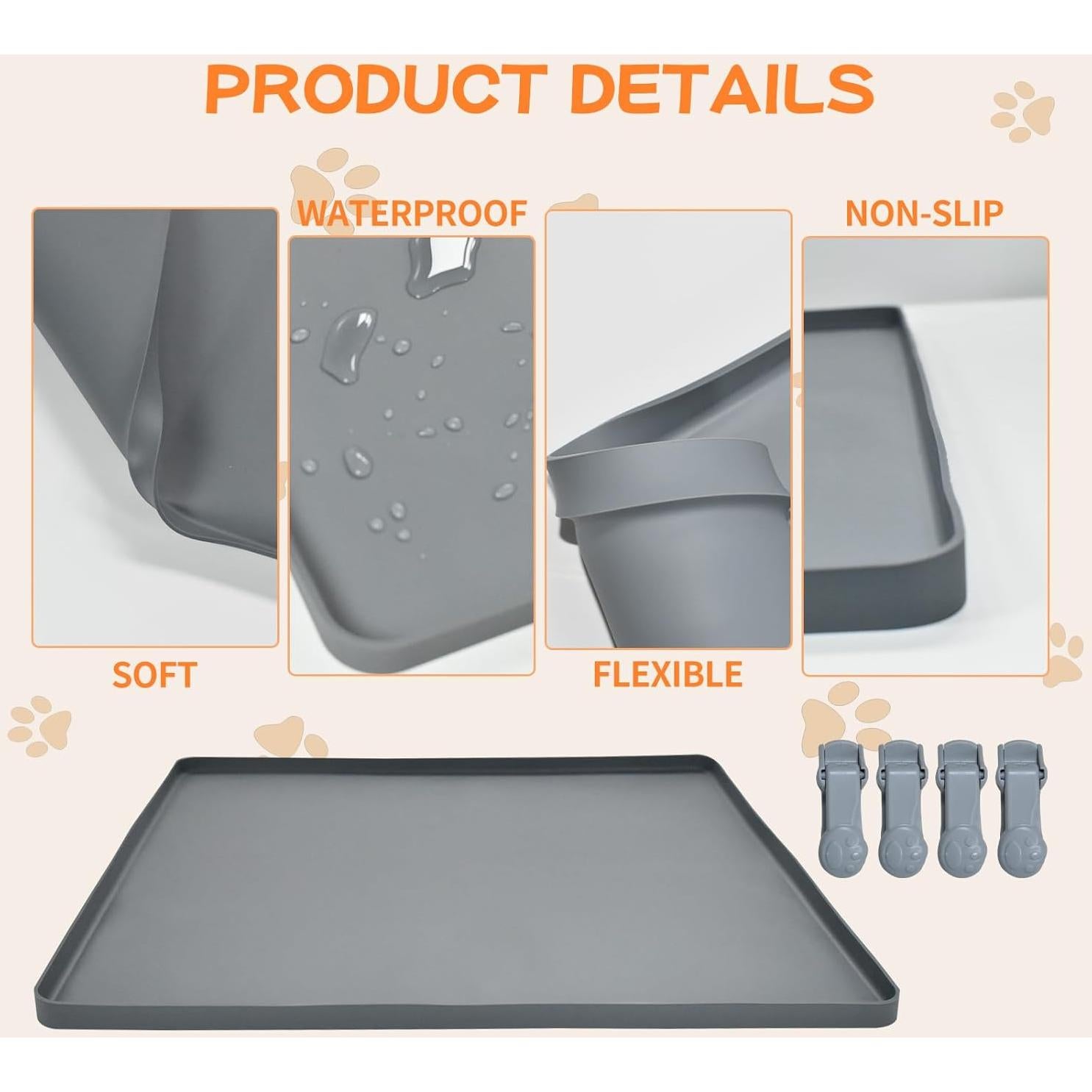 Bandeja para orinar perros Greatbond 60.96x60.96cm silicona antideslizante