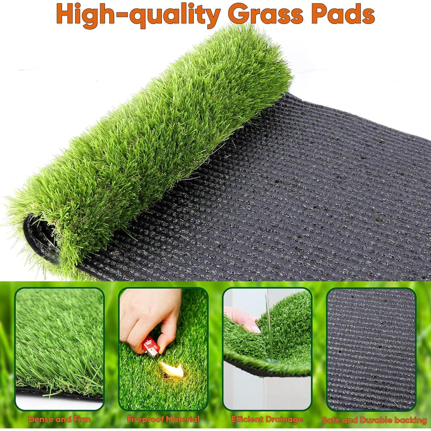 Alfombra de Césped Artificial UUpet 55.88x45.72cm 2 Almohadillas