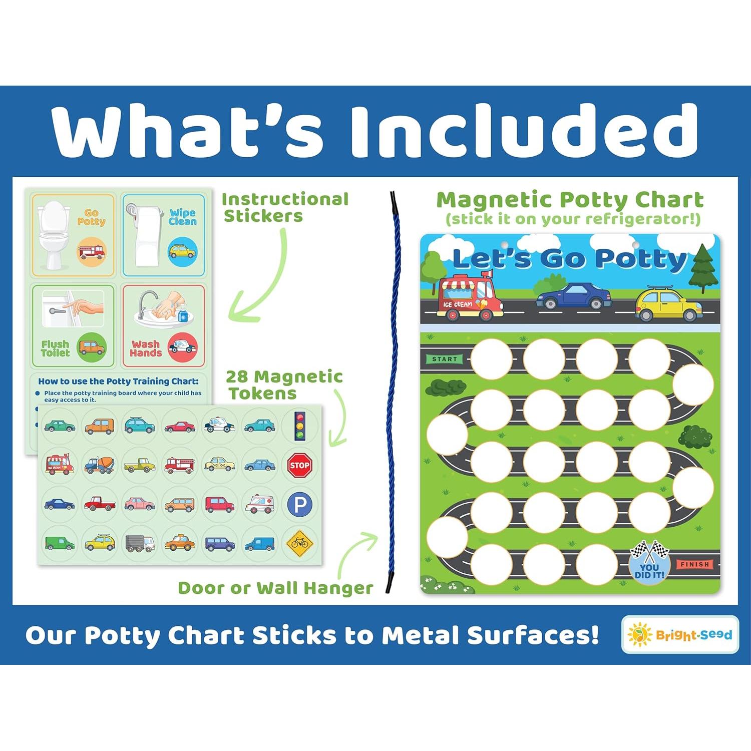 Gráfico Magnético de Entrenamiento de Baño Bright Seed 30x25 cm