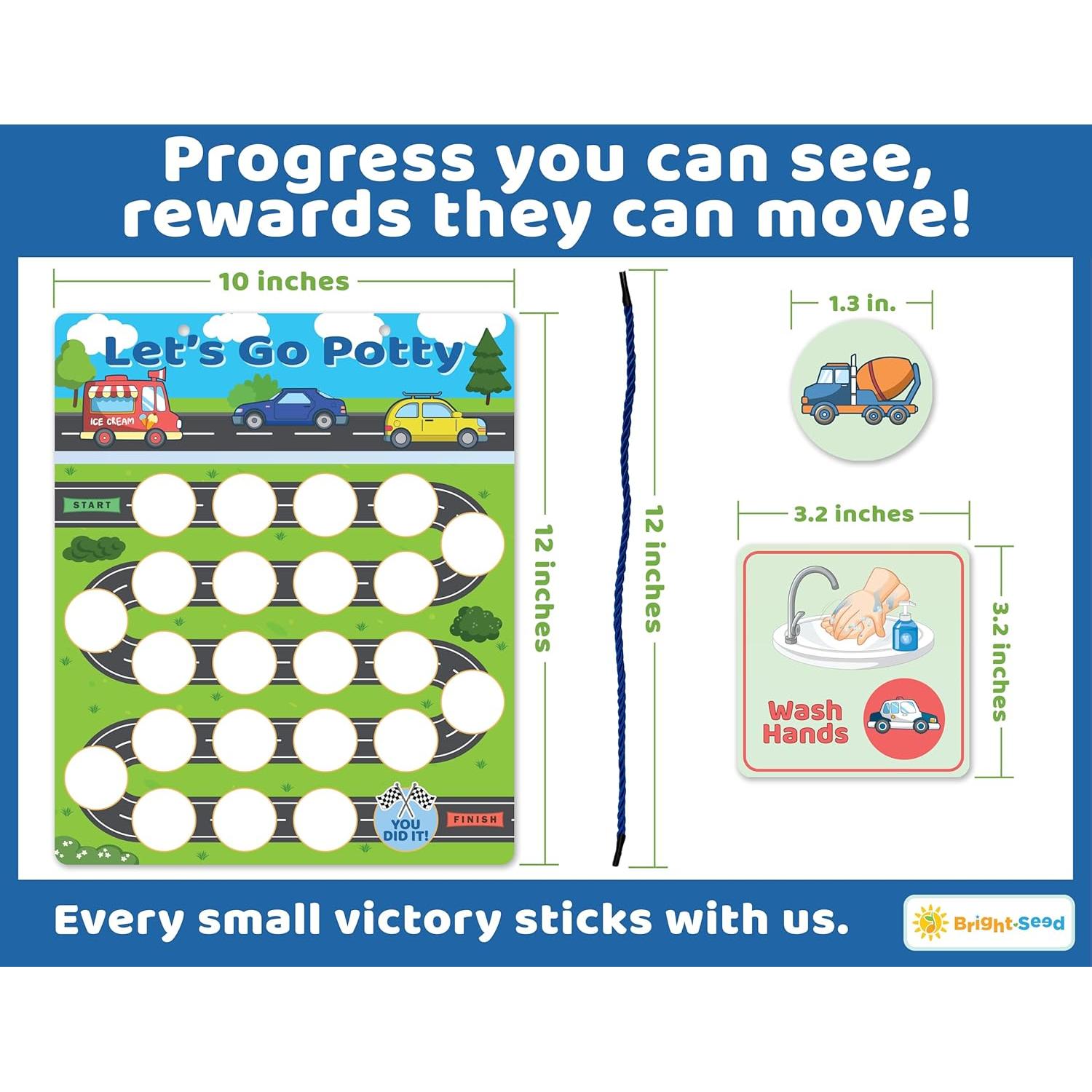 Gráfico Magnético de Entrenamiento de Baño Bright Seed 30x25 cm