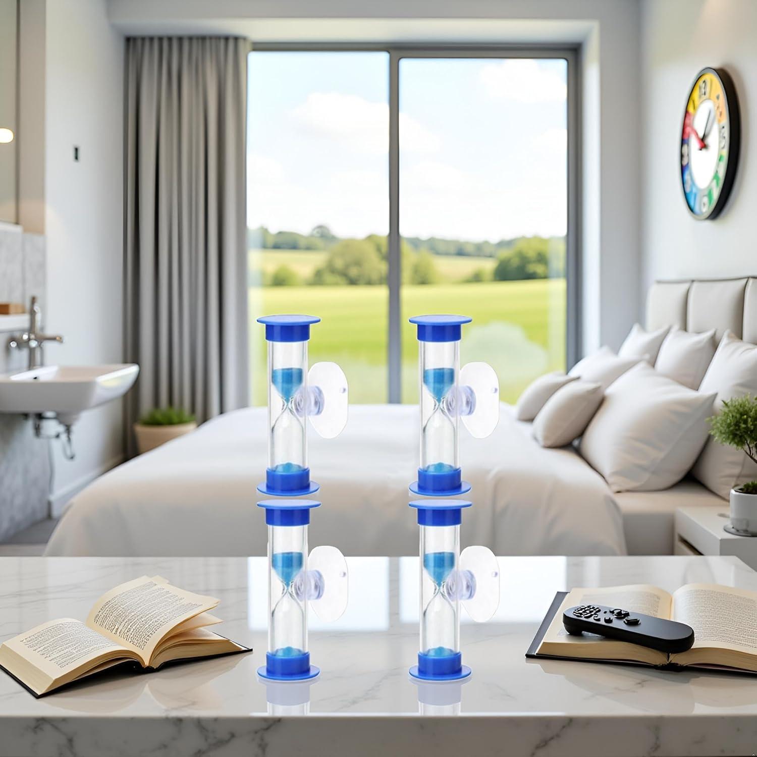 Juego de 4 Temporizadores de Arena Azul Jinshining 2 Minutos