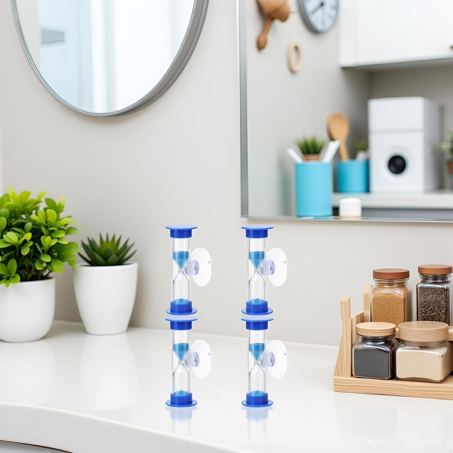 Juego de 4 Temporizadores de Arena Azul Jinshining 2 Minutos