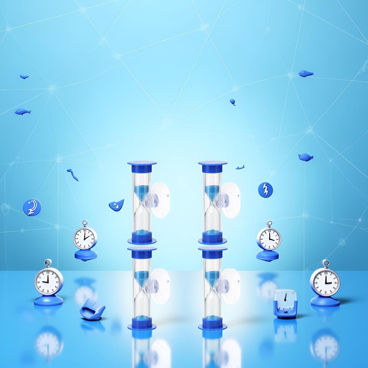Juego de 4 Temporizadores de Arena Azul Jinshining 2 Minutos