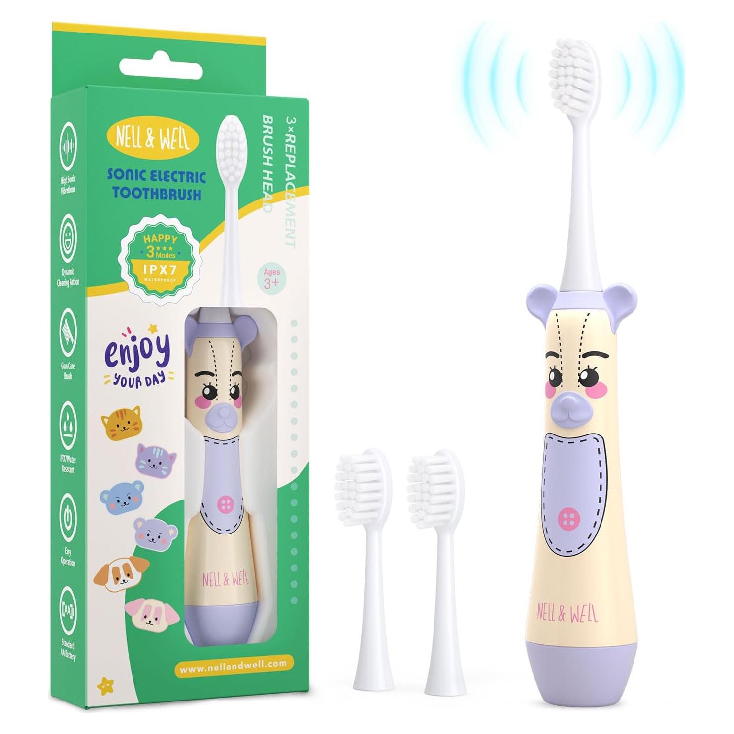 Cepillo de Dientes Eléctrico NELL&WELL para Niños IPX7
