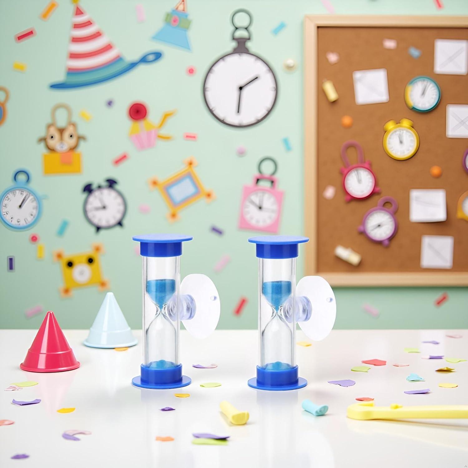 Temporizadores de Arena Azul para Niños Calsgkspray 2 Pcs