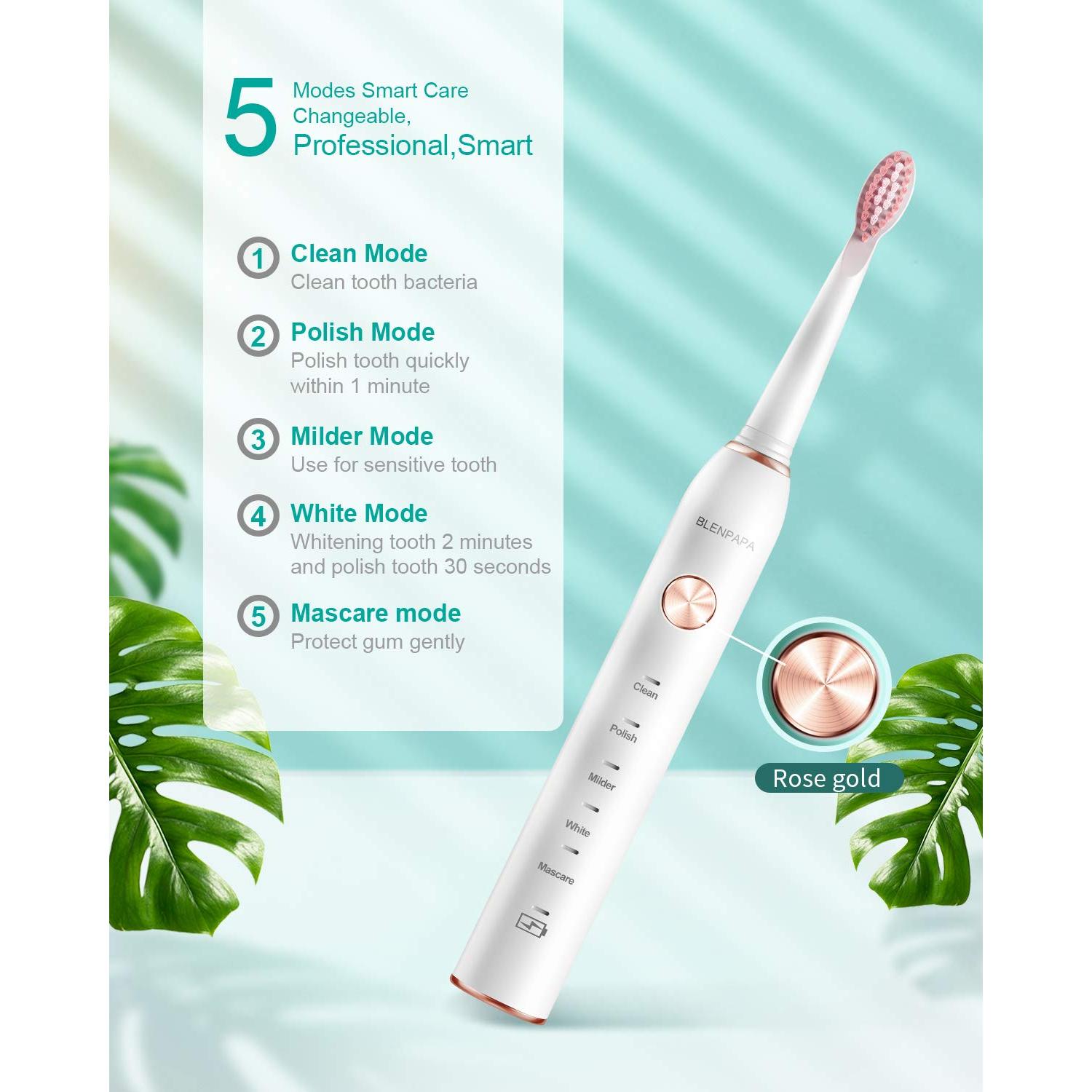 Cepillo de Dientes Eléctrico Sonic Blenpapa XM-801 38000 VPM