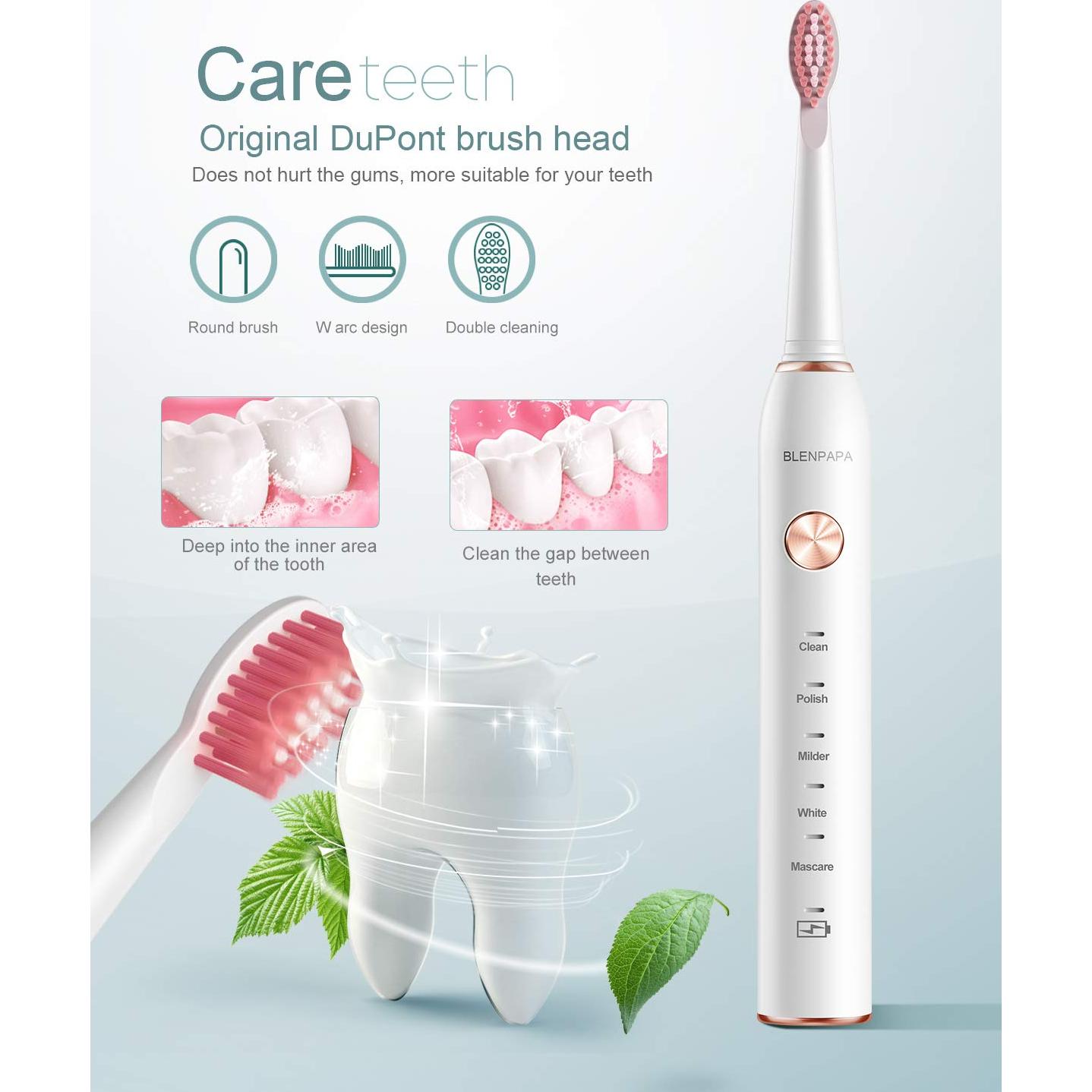 Cepillo de Dientes Eléctrico Sonic Blenpapa XM-801 38000 VPM