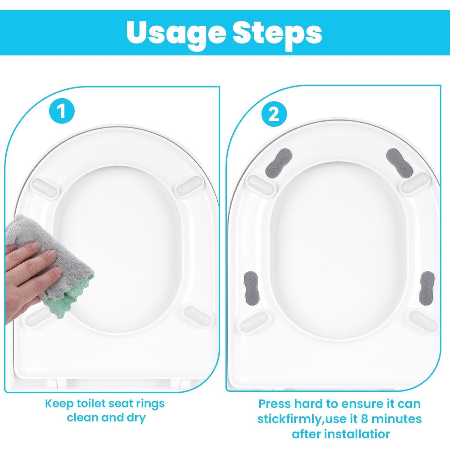 8 Amortiguadores Universales para Asiento de Inodoro HJZHII