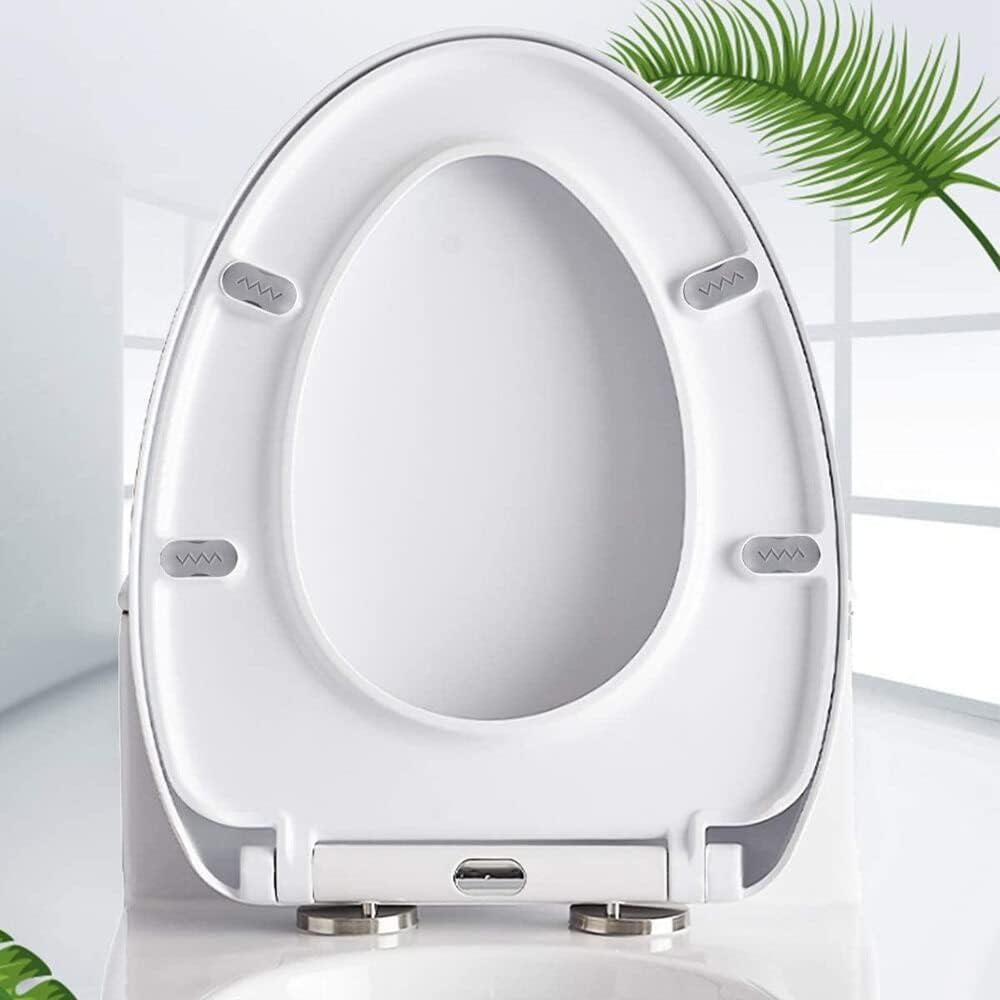 Amortiguadores de Asiento de Inodoro QUUPY 8PCS Plástico Gris