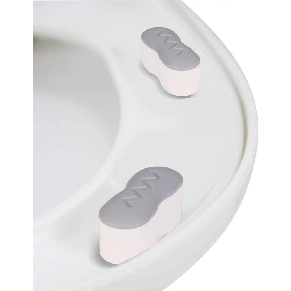 Amortiguadores de Asiento de Inodoro QUUPY 8PCS Plástico Gris