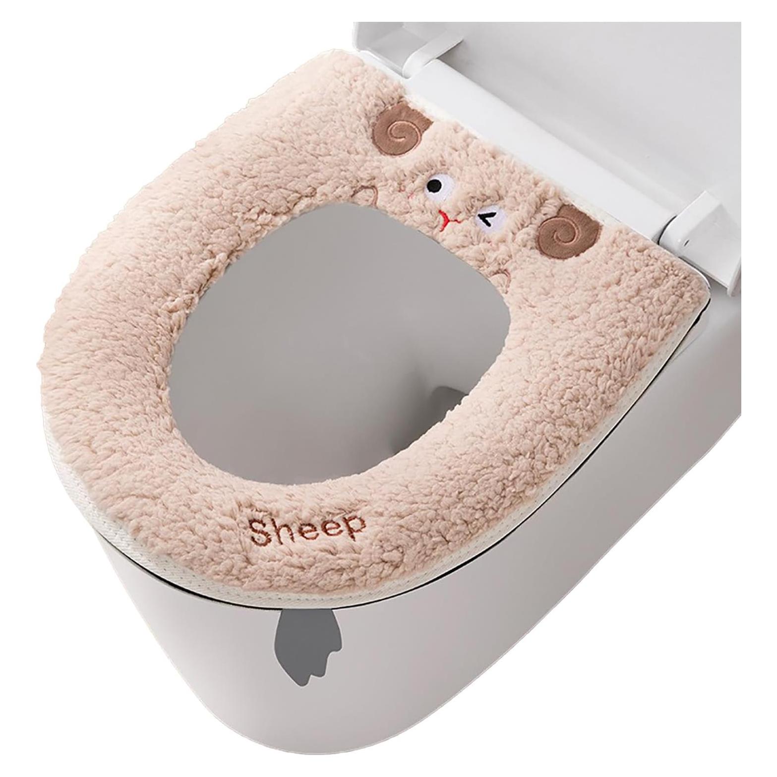 Funda de Asiento de Inodoro Calentada AzsVbvs Caqui Ovalada