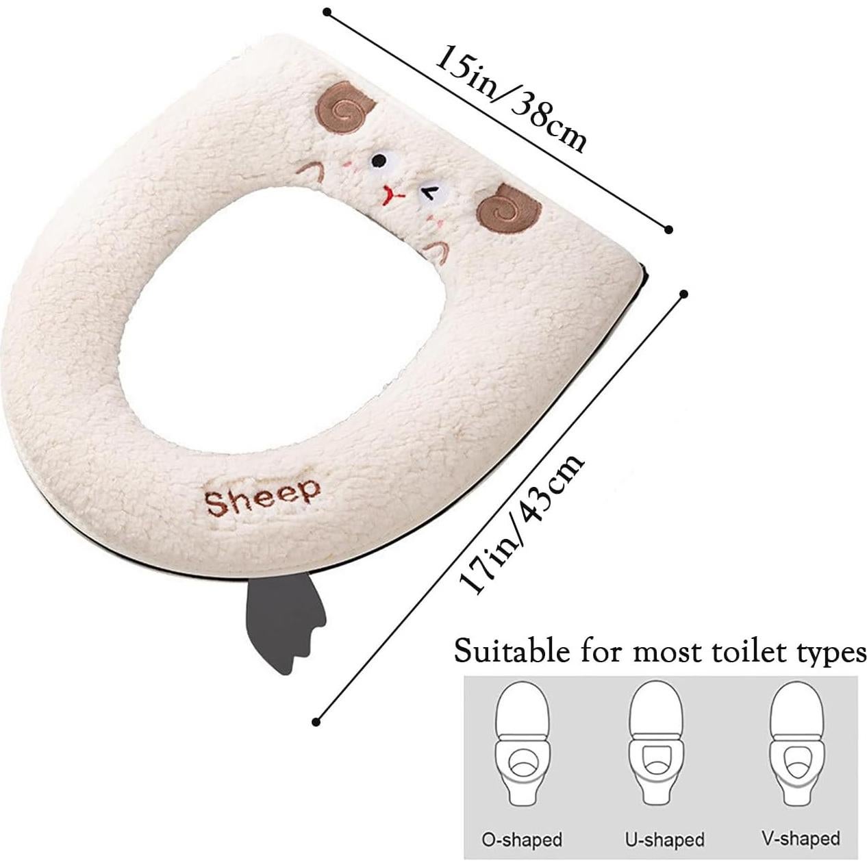 Funda de Asiento de Inodoro Calentada AzsVbvs Caqui Ovalada