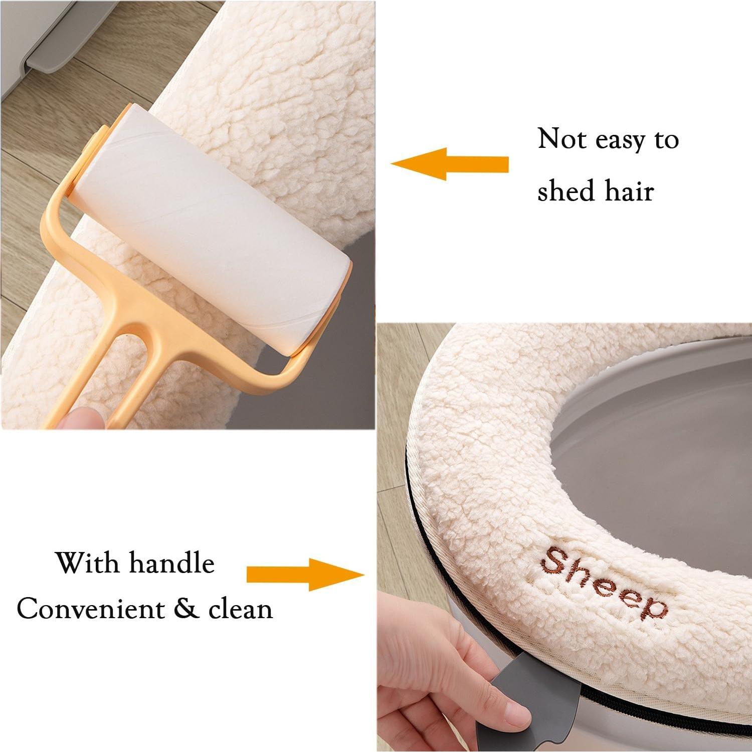 Funda de Asiento de Inodoro Calentada AzsVbvs Caqui Ovalada