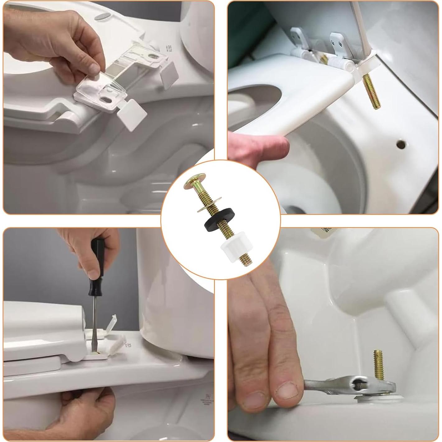 Kit de Tornillos para Asiento de Inodoro MVVM - 4 Piezas Universal