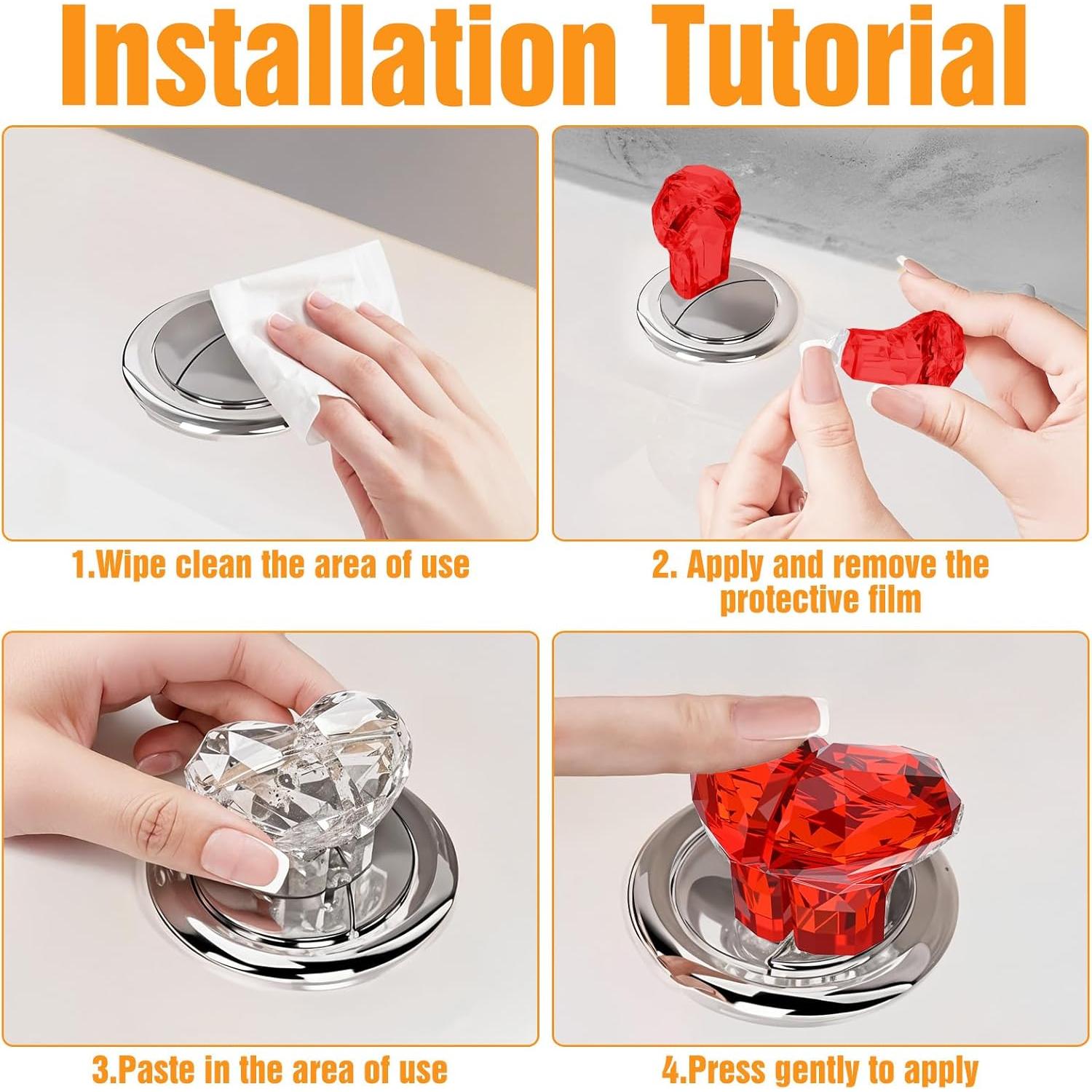 Kit 2 Empujadores de Botón Inodoro Corazón ElevateTech