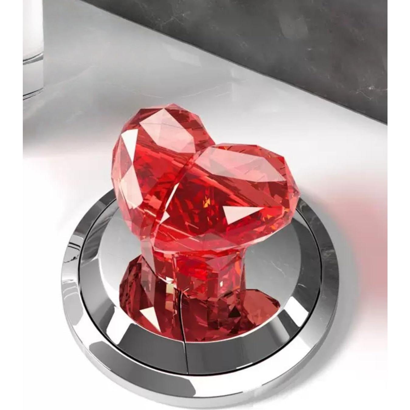 Botón de Inodoro en Forma de Corazón LAYXLDZ - 2 Piezas