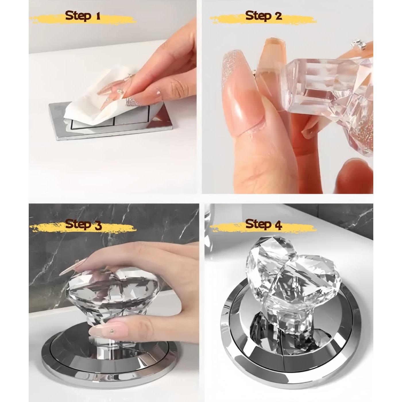 Botón de Inodoro en Forma de Corazón LAYXLDZ - 2 Piezas