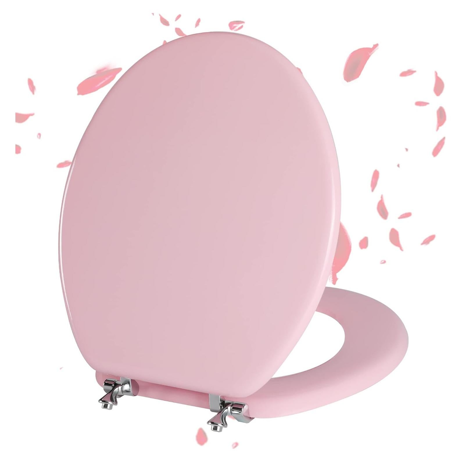 Asiento de Inodoro Redondo Rosa Angol Shiold de Madera