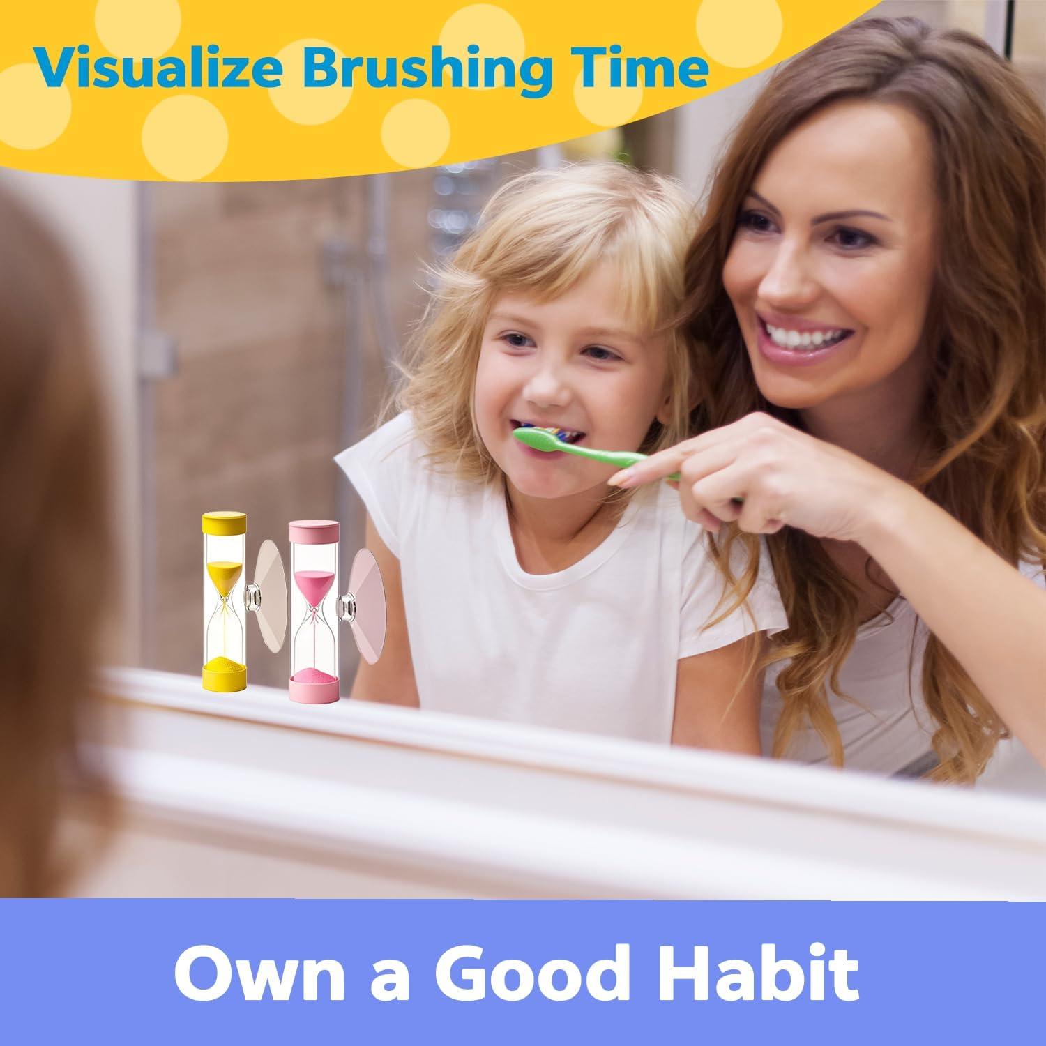 Reloj de Arena 3 Minutos con Ventosa para Niños - 2 Piezas