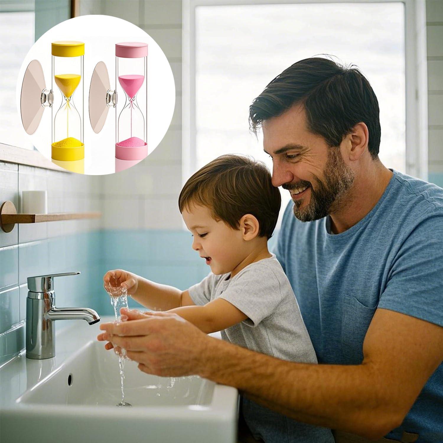Reloj de Arena 3 Minutos con Ventosa para Niños - 2 Piezas