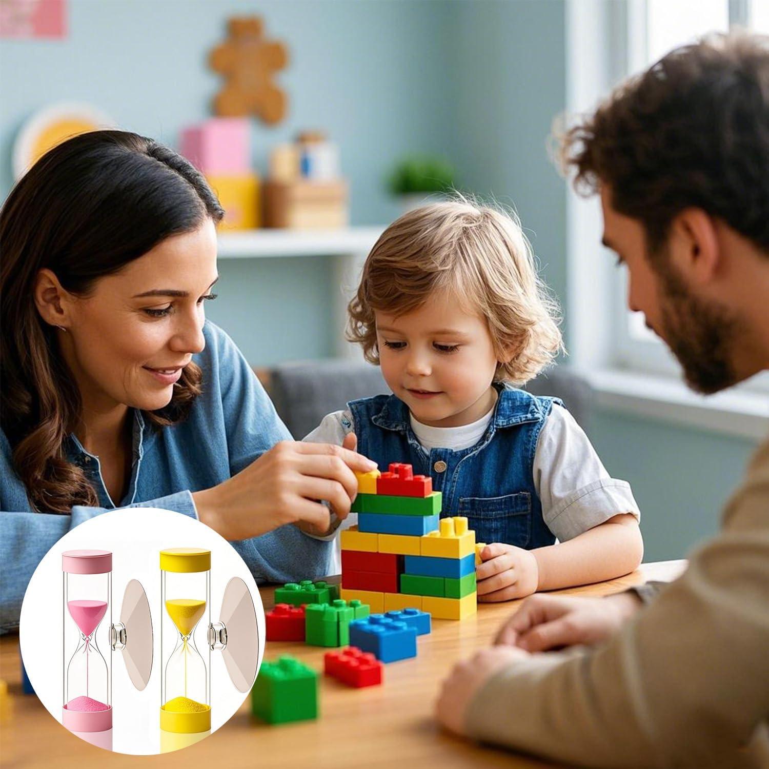Reloj de Arena 3 Minutos con Ventosa para Niños - 2 Piezas