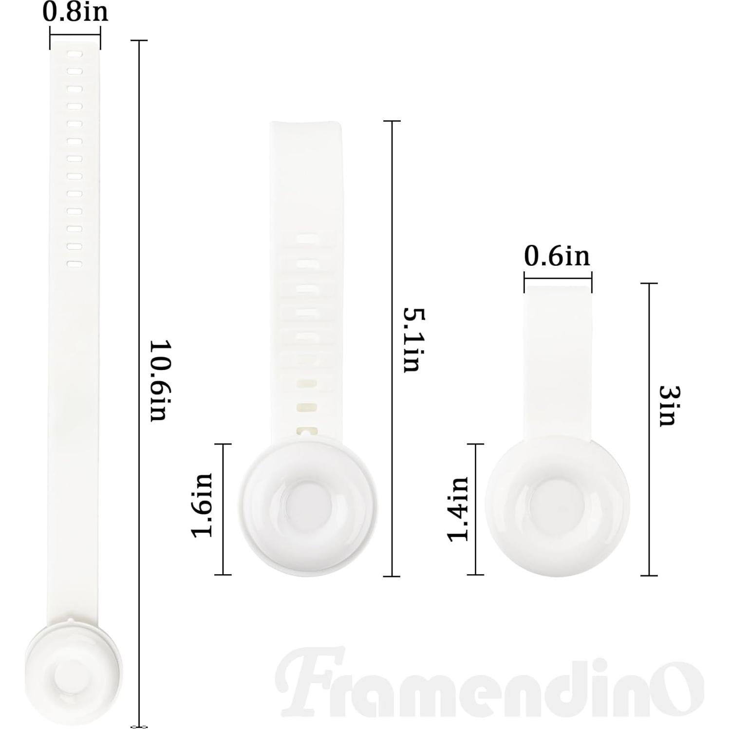 Asas para Levantar Tapa Inodoro Framendino - 4 Paquete Blanco