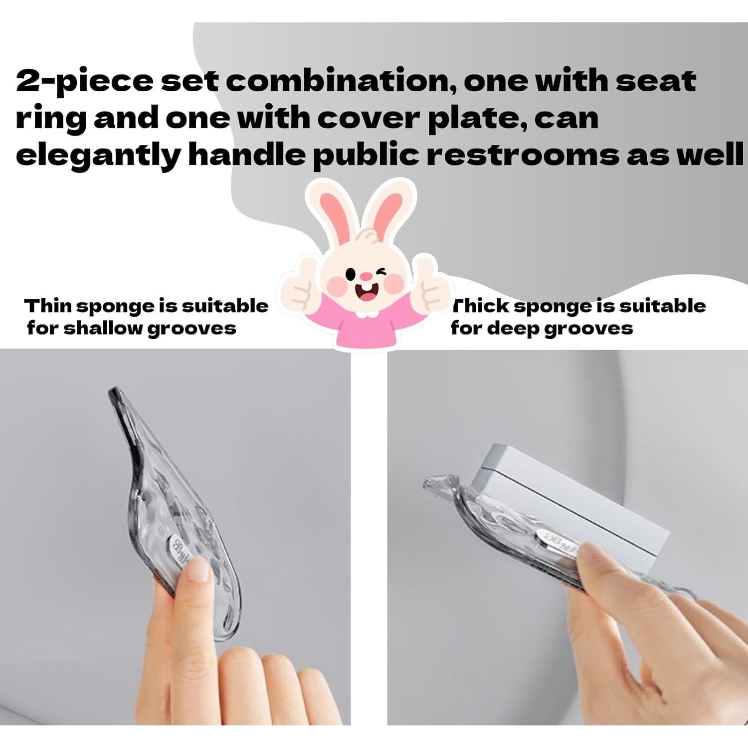 Juego de 2 Manijas para Tapa de Inodoro Dmykluc Gris