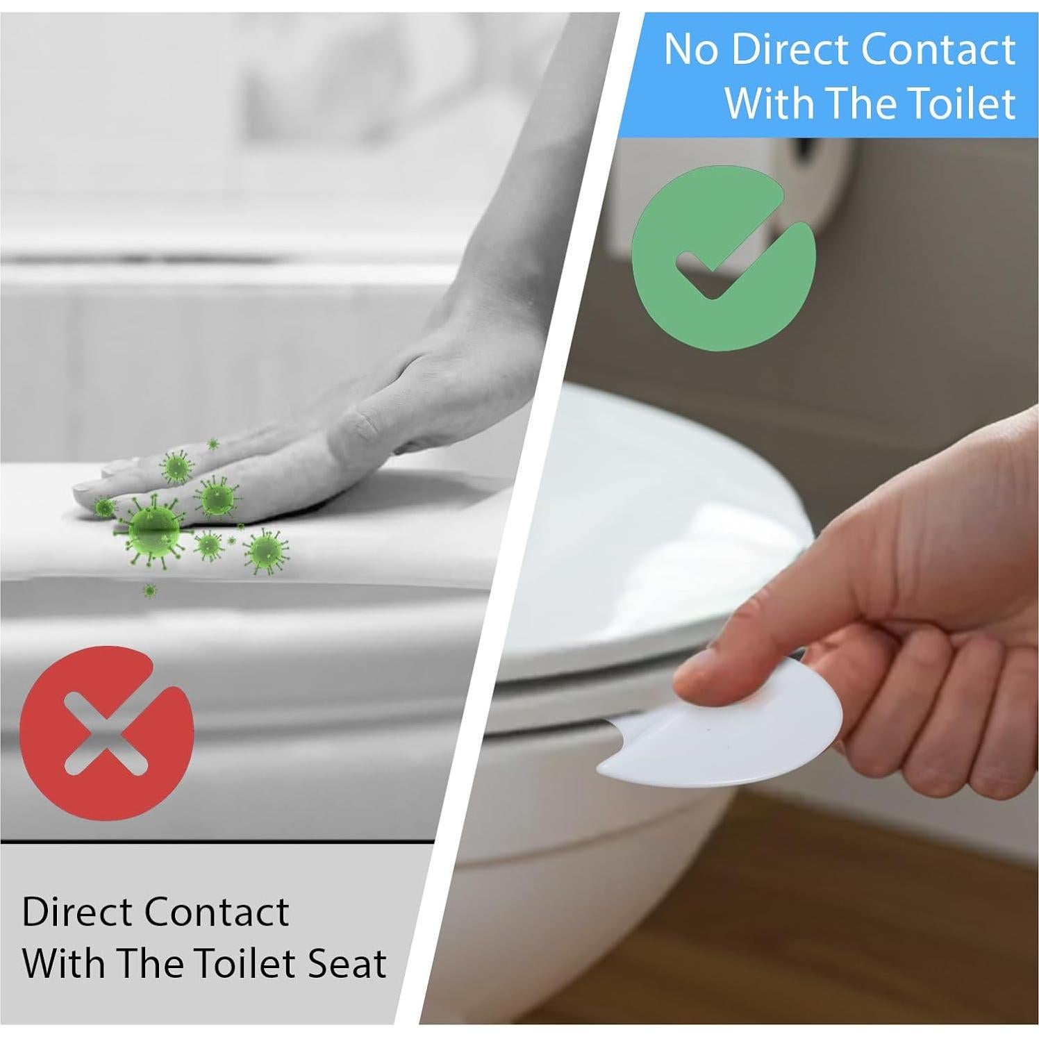 Elevador de Tapa de Inodoro Autoadhesivo Hpmjz 4 Piezas