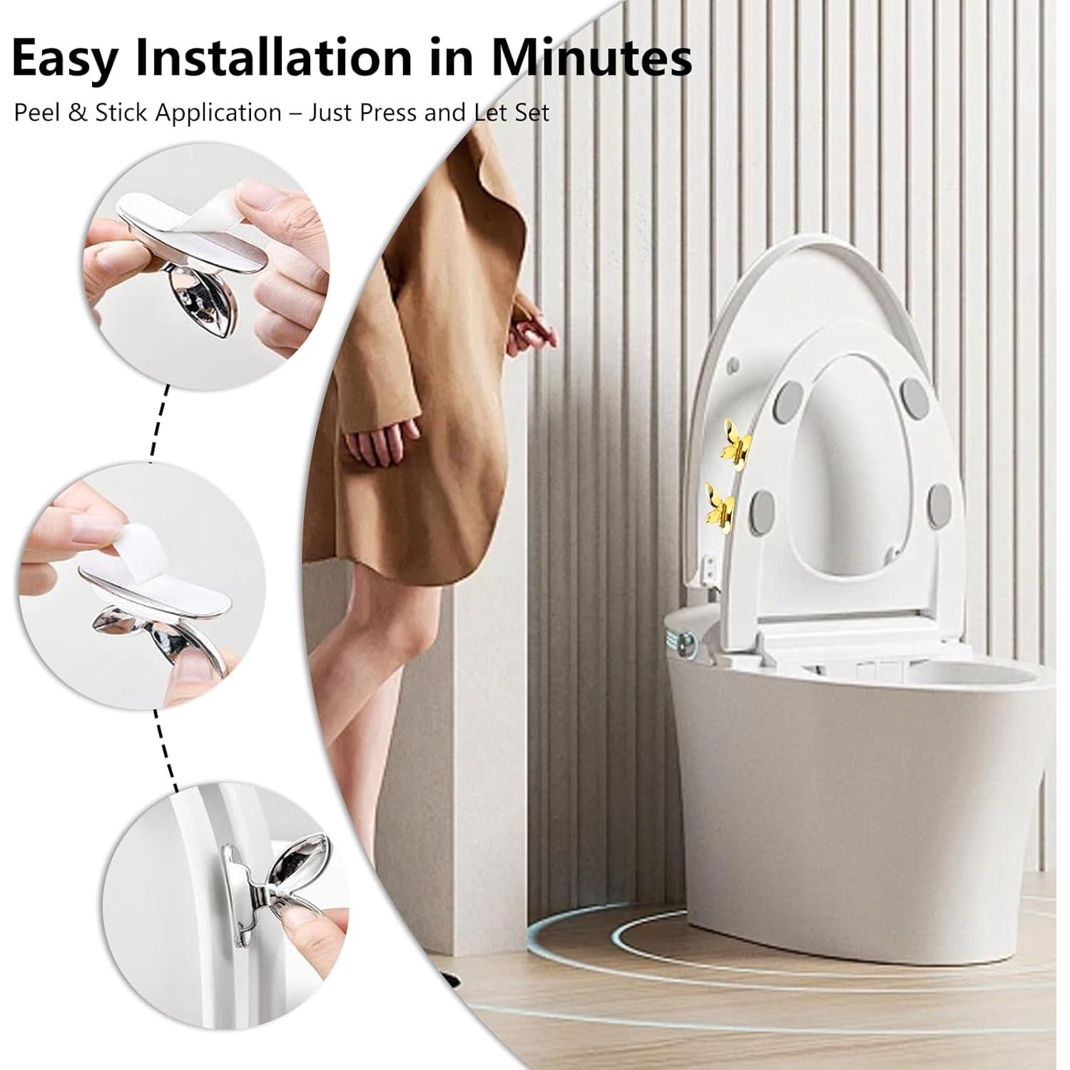 Elevador de Asiento de Inodoro YAFIYGI 6 Piezas Autoadhesivas