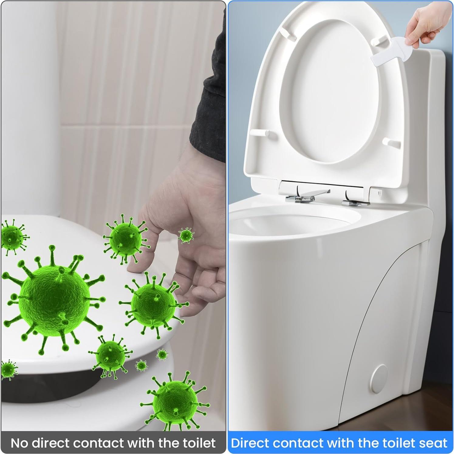 Elevador de Tapa de Inodoro ElevateTech 4 Piezas Blanco