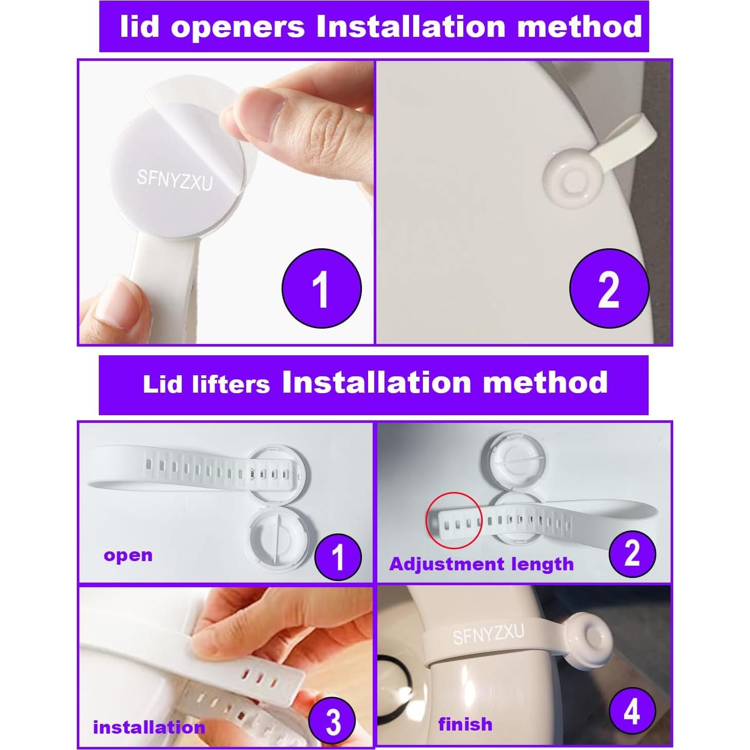 Elevador de Asiento de Inodoro SFNYZXU - 2 Piezas, Blanco