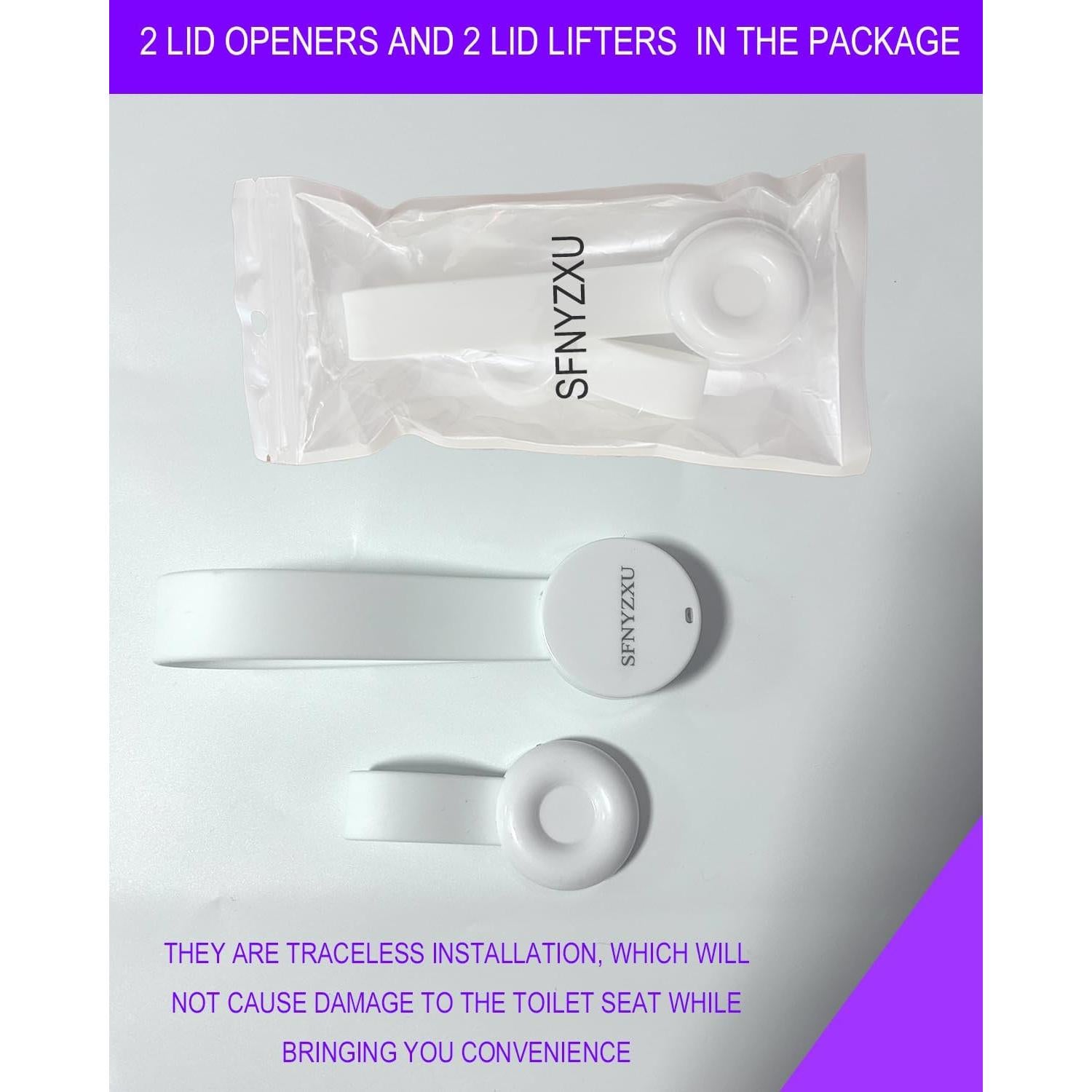 Elevador de Asiento de Inodoro SFNYZXU - 2 Piezas, Blanco