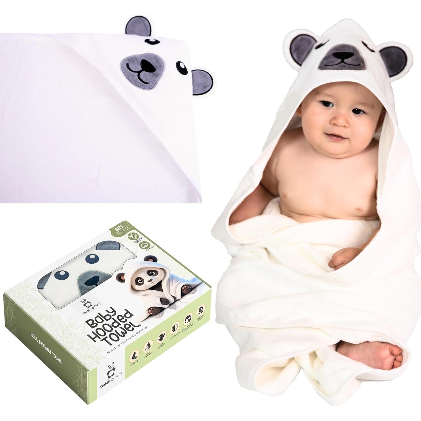 Juego de Almohadilla para Rodillas y Toalla con Capucha Oso