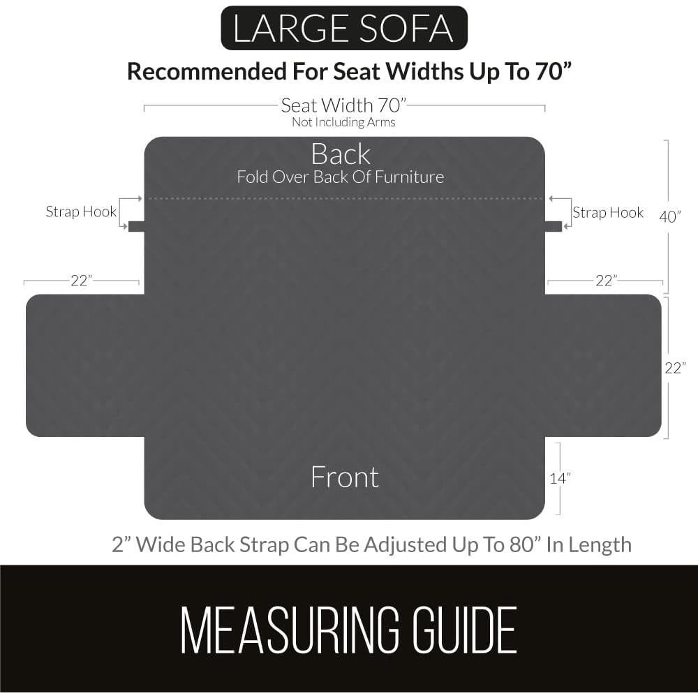 Funda de Sofá Sofa Shield Reversible 70" (177.8 cm) Taupe Claro